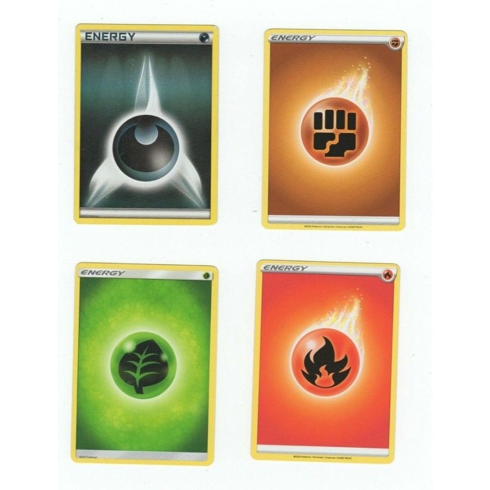 Lot of 4 Pokemon Energy Game Freak Trading Cards - A Must-Have for Pokemon Colle